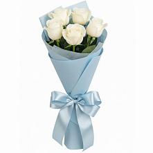 Букет 5 Белых роз Проуд в Вахруши