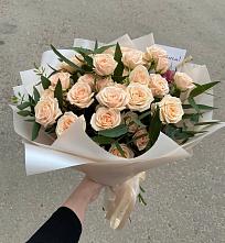 Букет Кремовые розы Латте в Вахруши