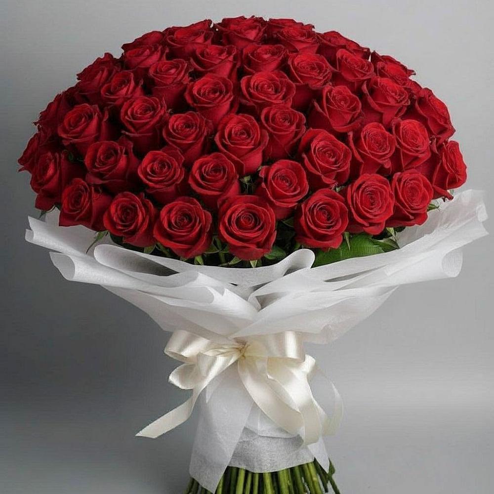 Букет 101 Красная роза Блэк Мэджик в Вахруши