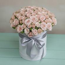 Цветочная композиция из Розы в шляпной коробке в Вахруши