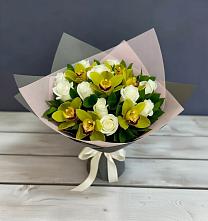 Букет цветов из:  Орхидеи и Розы в Вахруши