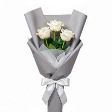 Букет 3 белые розы в Вахруши