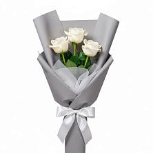 Букет 3 белые розы в Вахруши