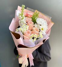 Букет цветов из:  Хризантемы и Розы в Вахруши