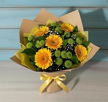 Букет цветов из:  Герберы и Хризантемы в Вахруши