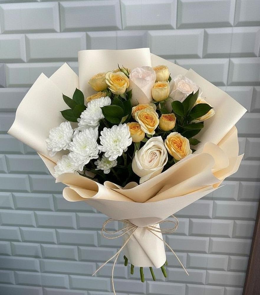 Букет цветов из: Розы и Хризантемы в Вахруши
