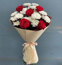 Букет цветов из:  Розы и Хризантемы в Вахруши