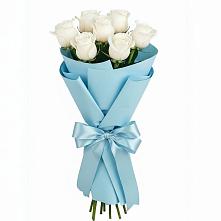 Букет 7 белых роз Проуд в Вахруши