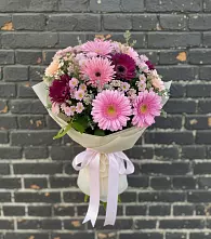Букет цветов из:  Герберы и Хризантемы в Вахруши