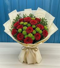 Букет цветов из:  Розы и Хризантемы в Вахруши