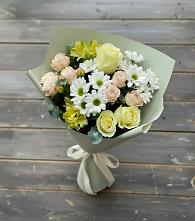 Букет цветов из:  Альстромерии, Розы и Хризантемы в Вахруши