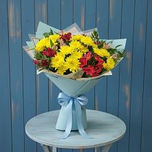Букет цветов из:  Альстромерии и Хризантемы #REPLACE_PRED# Вахруши